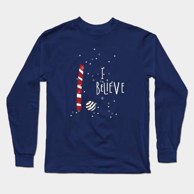 I believe in the magic of Christmas Long Sleeve T-Shirt by studioaartanddesign